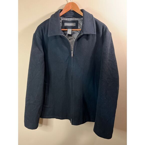 Banana Republic Other - Banana Republic Black Wool Blend Zip Up Jacket Classic Professional Outerwear